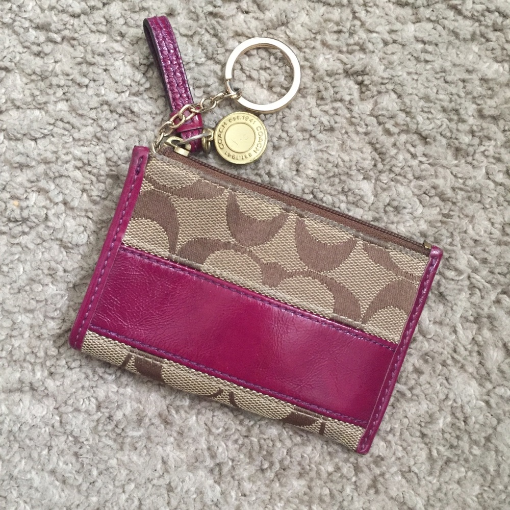 COACH signature keychain wallet